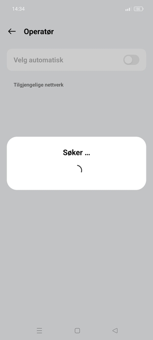 Vent til søket er ferdig