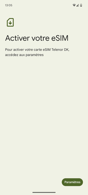 Sélectionnez Paramètres