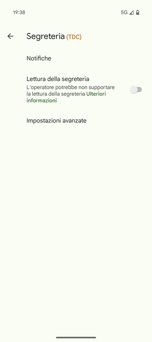 Seleziona Impostazioni avanzate