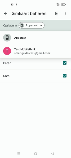 Selecteer uw Google-account