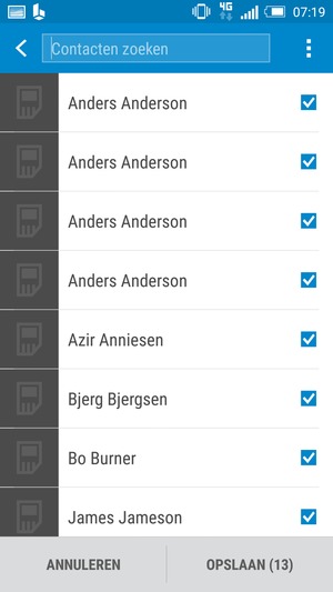 Selecteer OPSLAAN