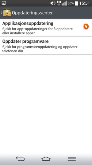 Velg Oppdater programvare
