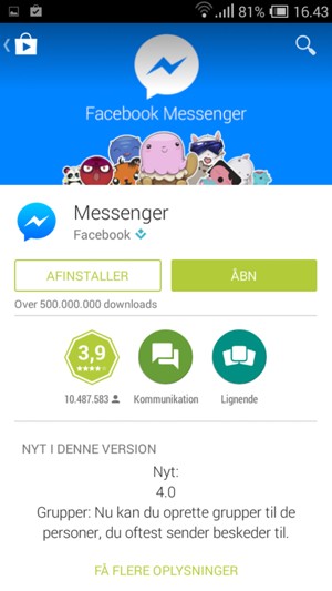 Vælg ÅBN