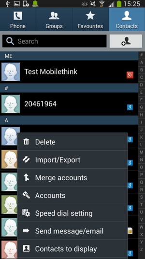 Select Import/Export