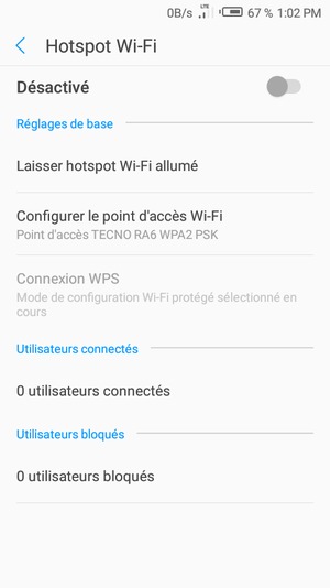 Sélectionnez Configurer le point d'accès Wi-Fi