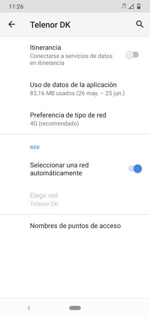 Desplácese y seleccione Nombres de puntos de acceso