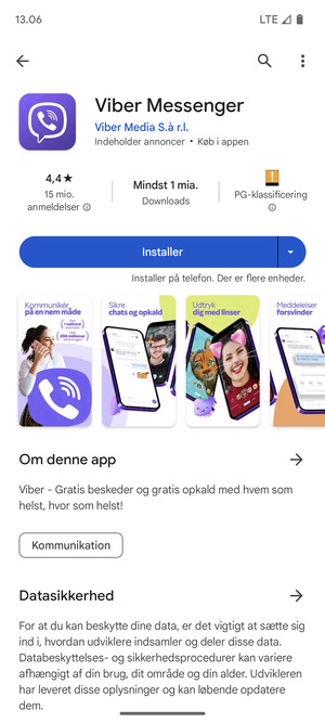 Vælg Installer