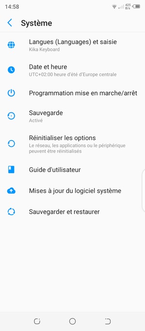Sélectionnez Mises à jour du logiciel système