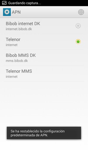 El teléfono se reiniciará con la configuración predeterminada de Internet y MMS