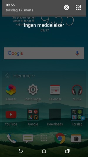 Aktiver topmenuen igen