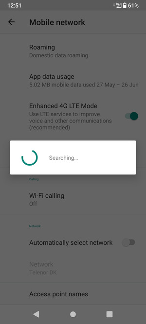 Wait for the search to finish