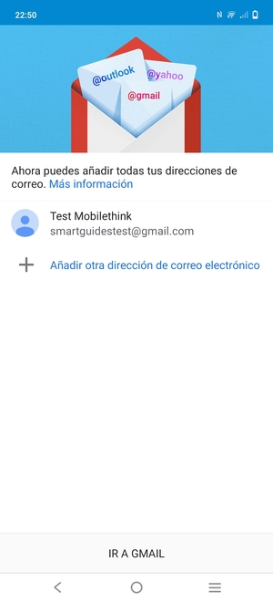 Seleccione IR A GMAIL