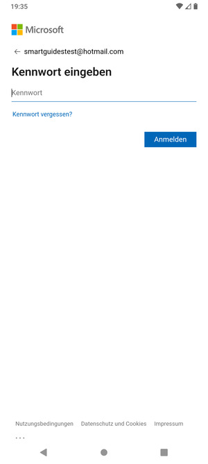 Geben Sie Ihre Passwort ein und wählen Sie Anmelden