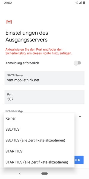 Wählen Sie Keiner