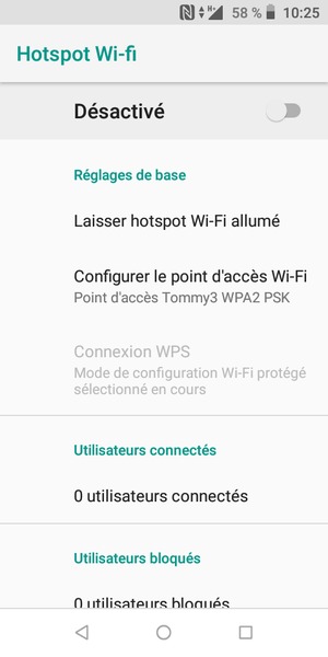 Sélectionnez Configurer le point d'accès Wi-Fi