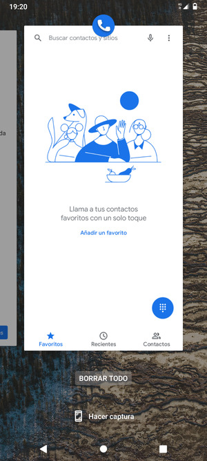 Seleccione BORRAR TODO para cerrar las aplicaciones en ejecución