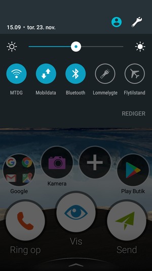 Slå Wi-Fi  og Bluetooth fra