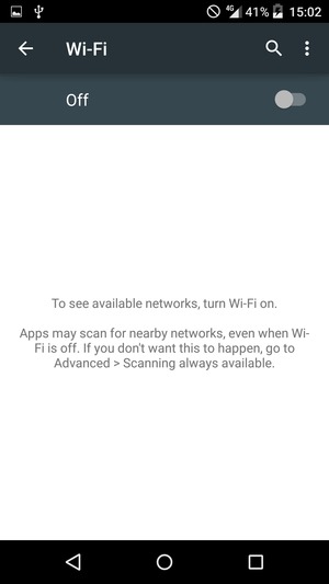 Turn Wi-Fi on