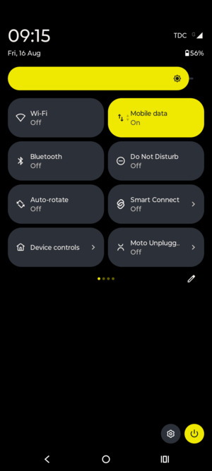 Adjust brightness to the required level