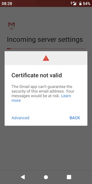 Select BACK