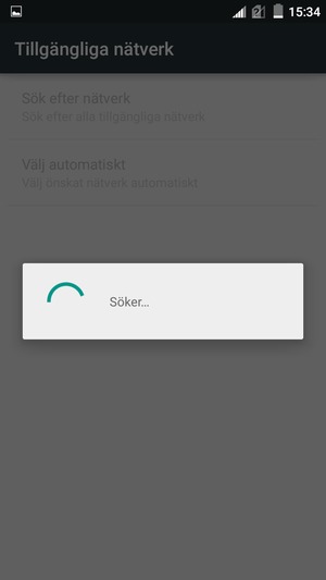 Vänta på att sökningen avslutas