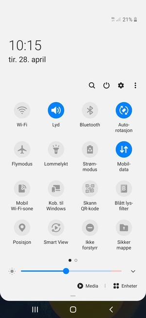 Velg Strømmodus