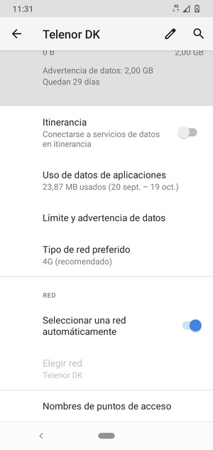 Desplácese y seleccione Nombres de puntos de acceso