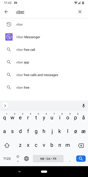 Skriv inn applikasjonsnavnet og velg Søk