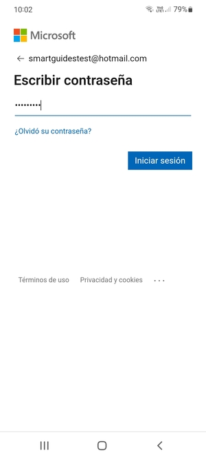 Introduzca su contraseña y seleccione Iniciar sesión