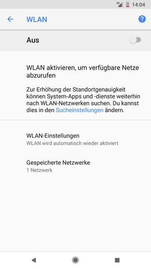 Schalten Sie WLAN ein
