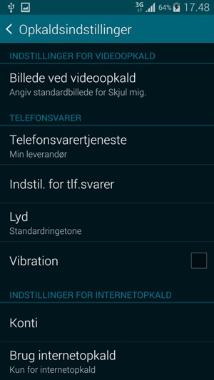 Vælg Indstil. for tlf.svarer