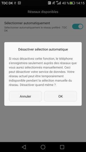 Sélectionnez OK
