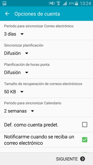 Seleccione SIGUIENTE