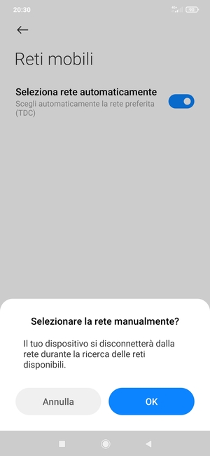 Seleziona OK