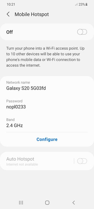 Select Configure