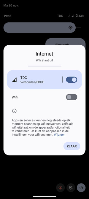 Selecteer KLAAR