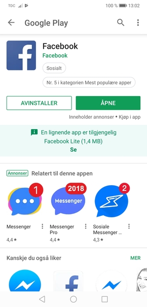 Velg ÅPNE