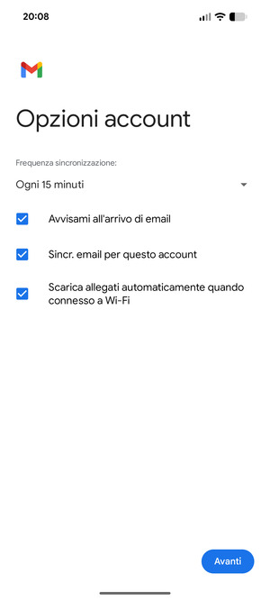 Seleziona Avanti