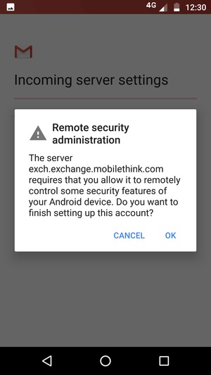 Select OK