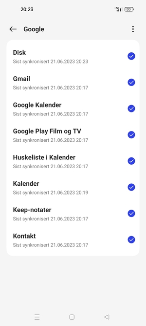 Velg menyknappen