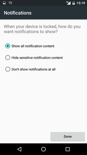 Select your preferred option and select Done