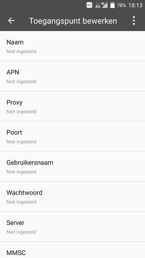 Voer internetgegevens in