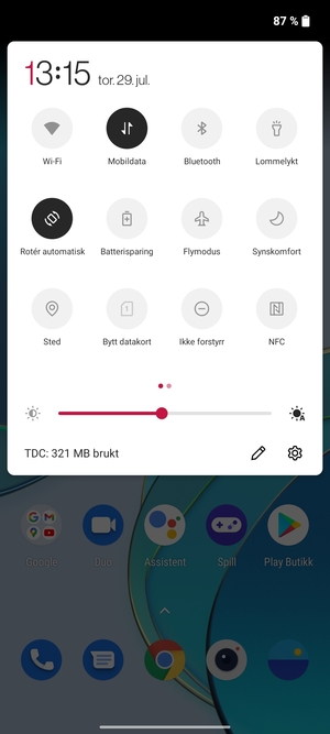 Velg Batterisparing