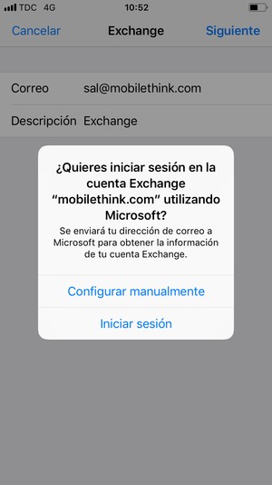 Seleccione Configurar manualmente
