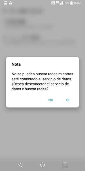 Seleccione Sí