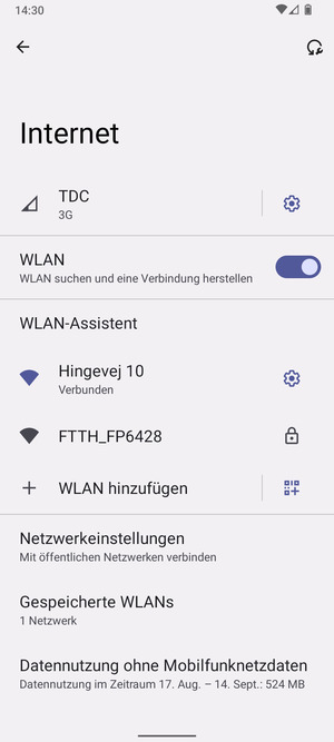 Sie sind nun mit dem WLAN-Netzwerk verbunden