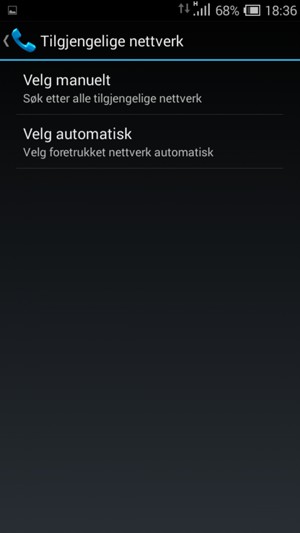 Velg Velg manuelt