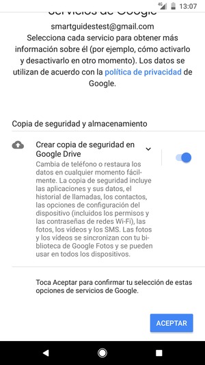 Seleccione ACEPTAR