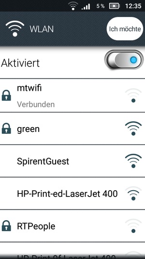 Sie sind nun mit dem WLAN-Netzwerk verbunden