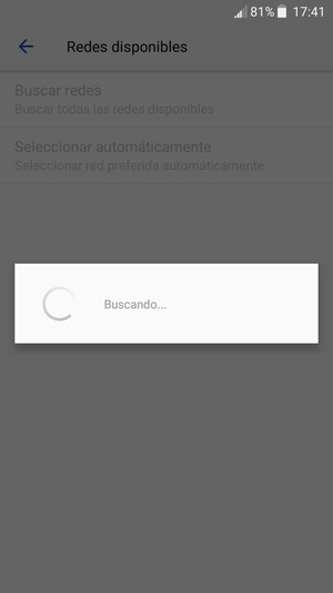 Espere a que la búsqueda termine
